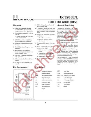 BQ3285LFSS-A1G4 datasheet  